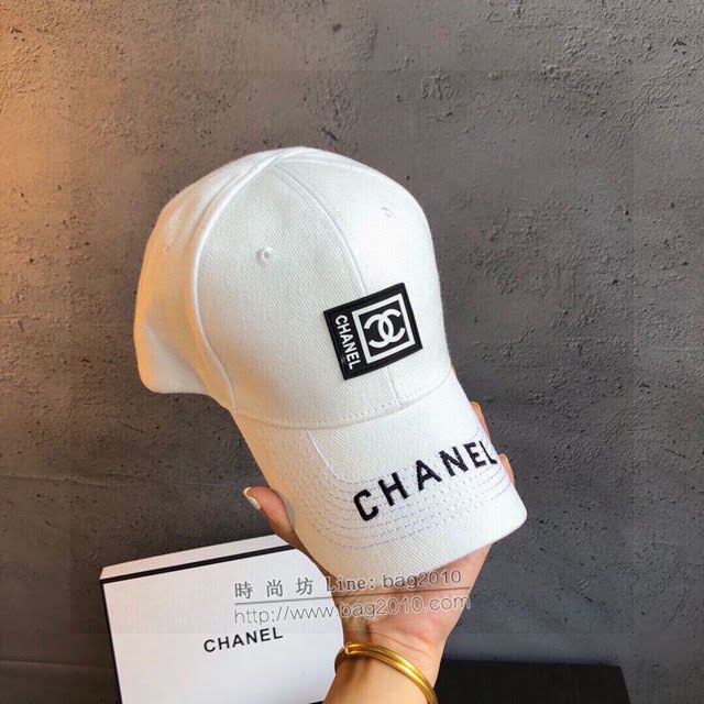 Chanel男女同款帽子 香奈兒經典黑白鴨舌帽棒球帽  mm1187